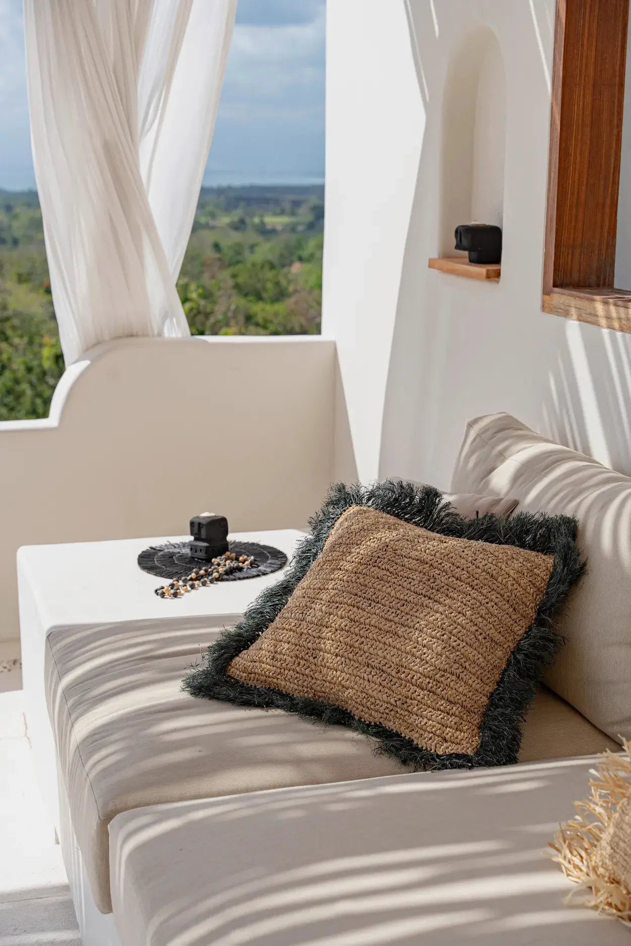 Housse de coussin | Raphia Bazar Bizar