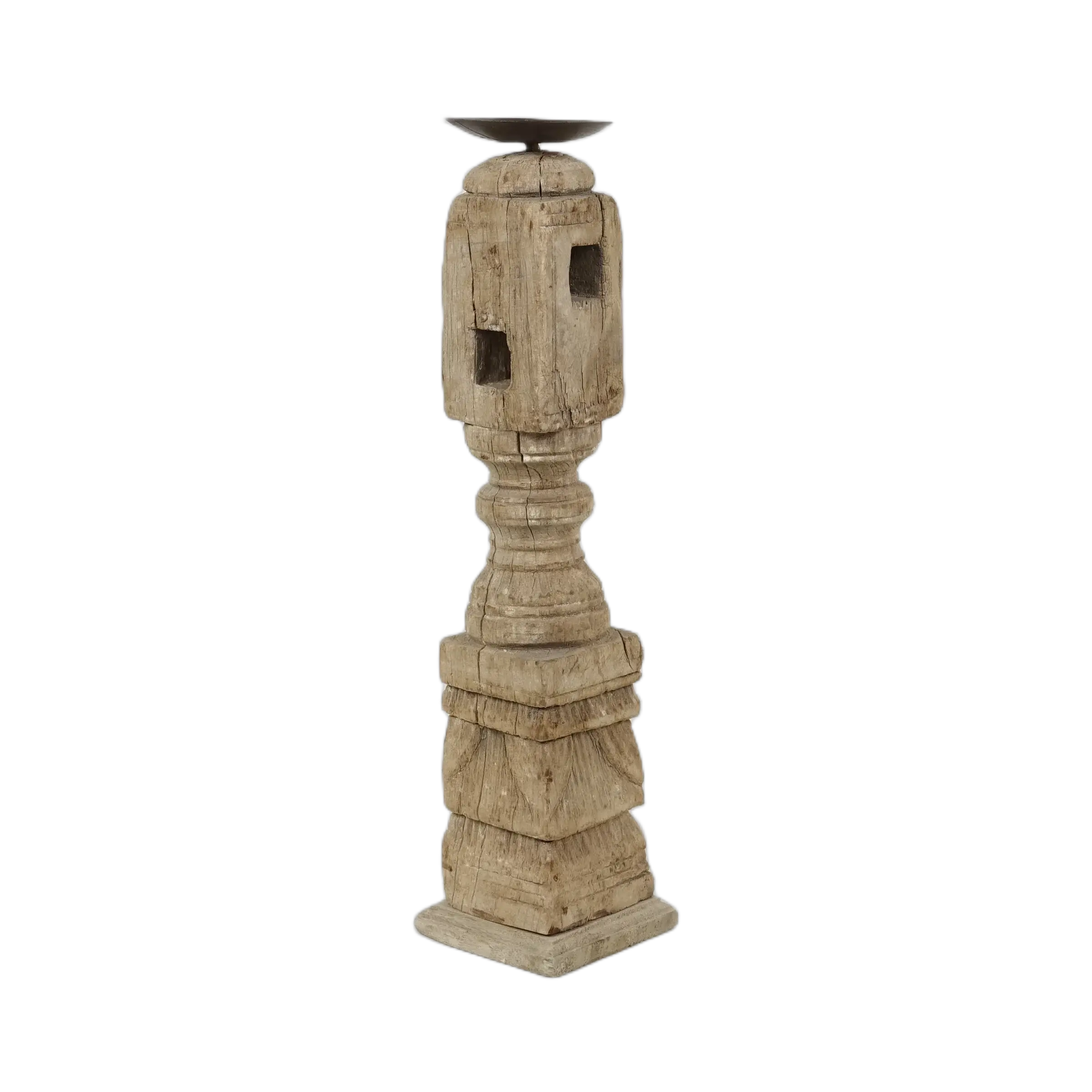 Bougeoir en bois Rass - Jideco Home Orpai