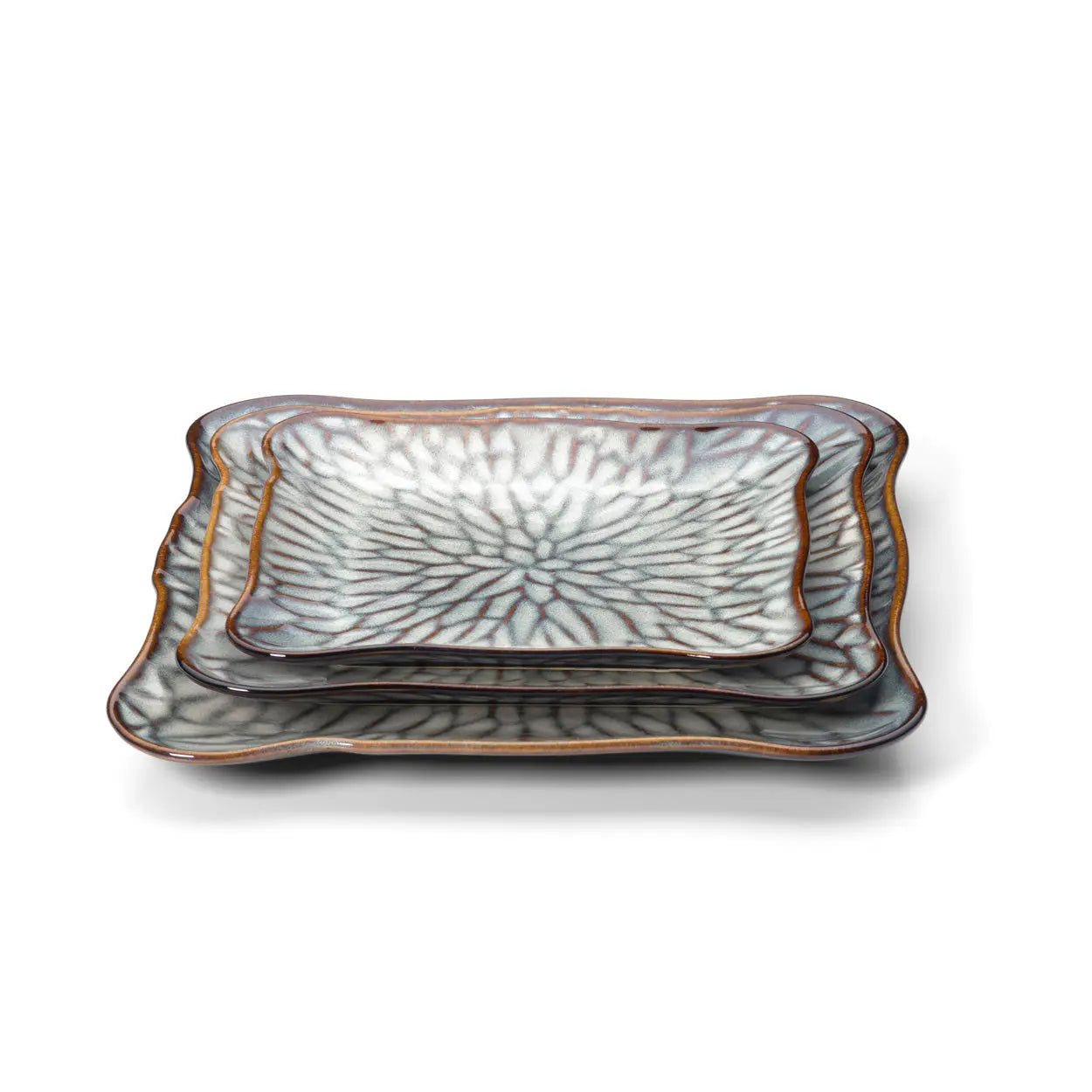 Assiette artisanale | Lotus Ice L - Jideco Home