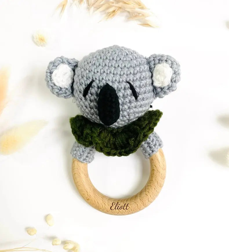 Hochet en crochet pour bébé Koala Les petits Citrons