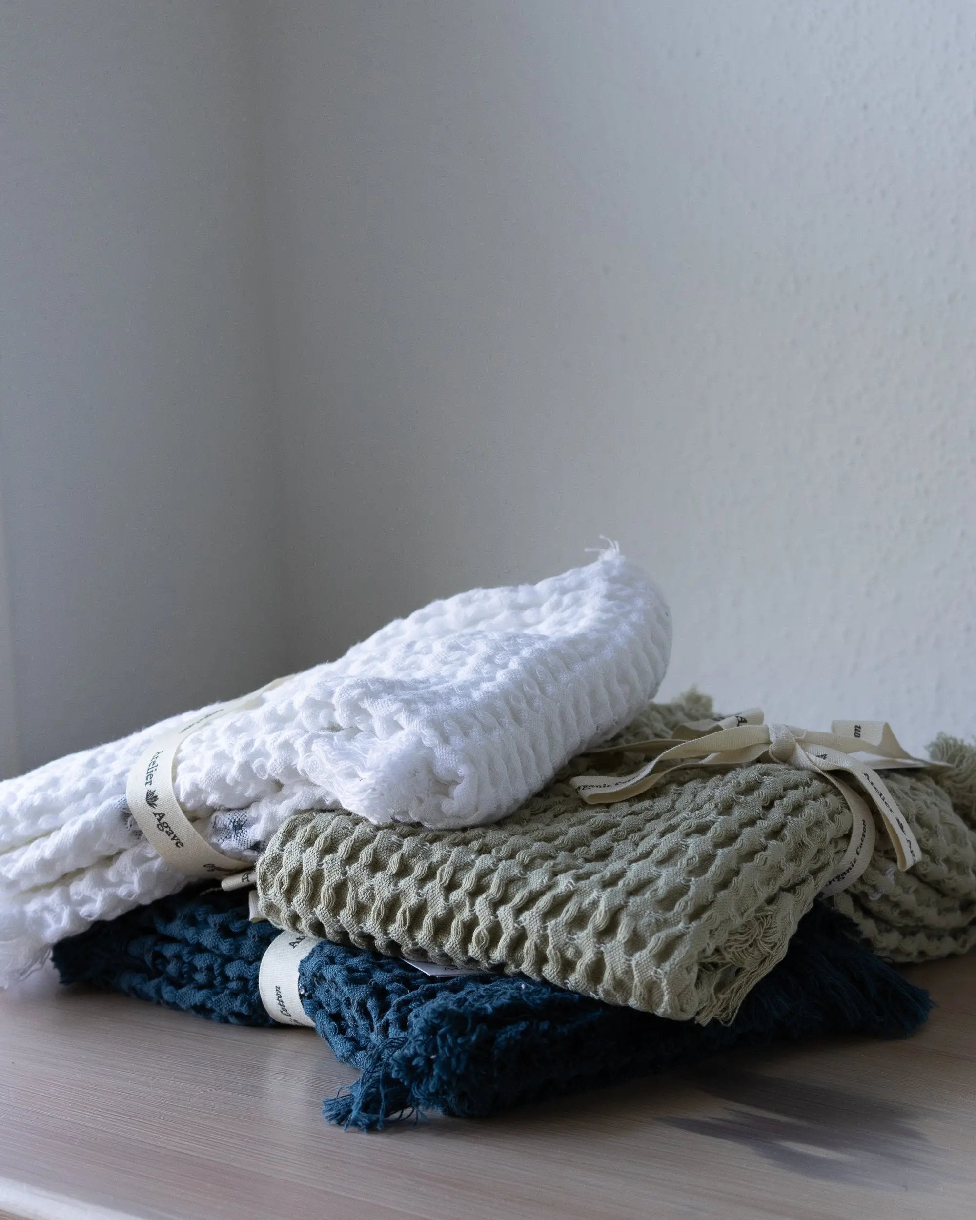 Serviette en coton gaufré Atelier Agave