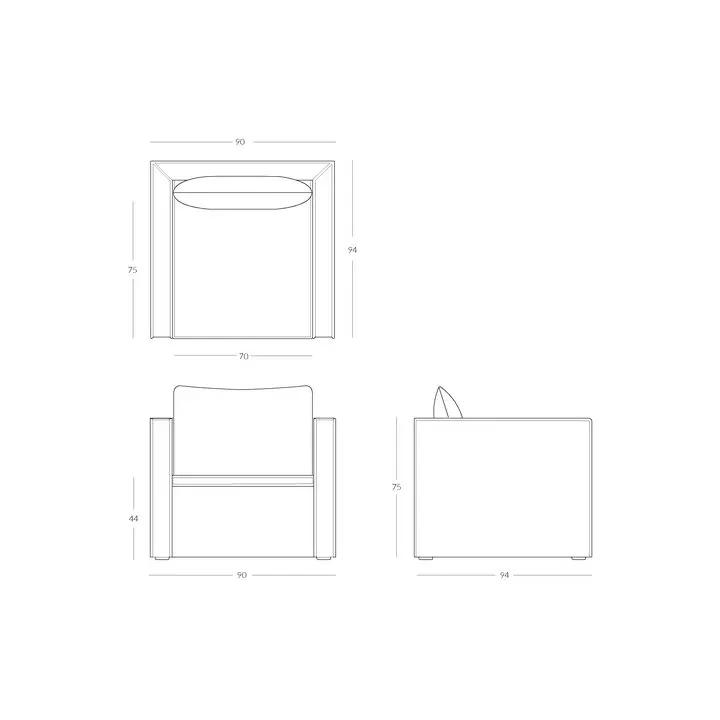 Fauteuil Classic 90 | Moss Mocca Tine K Home