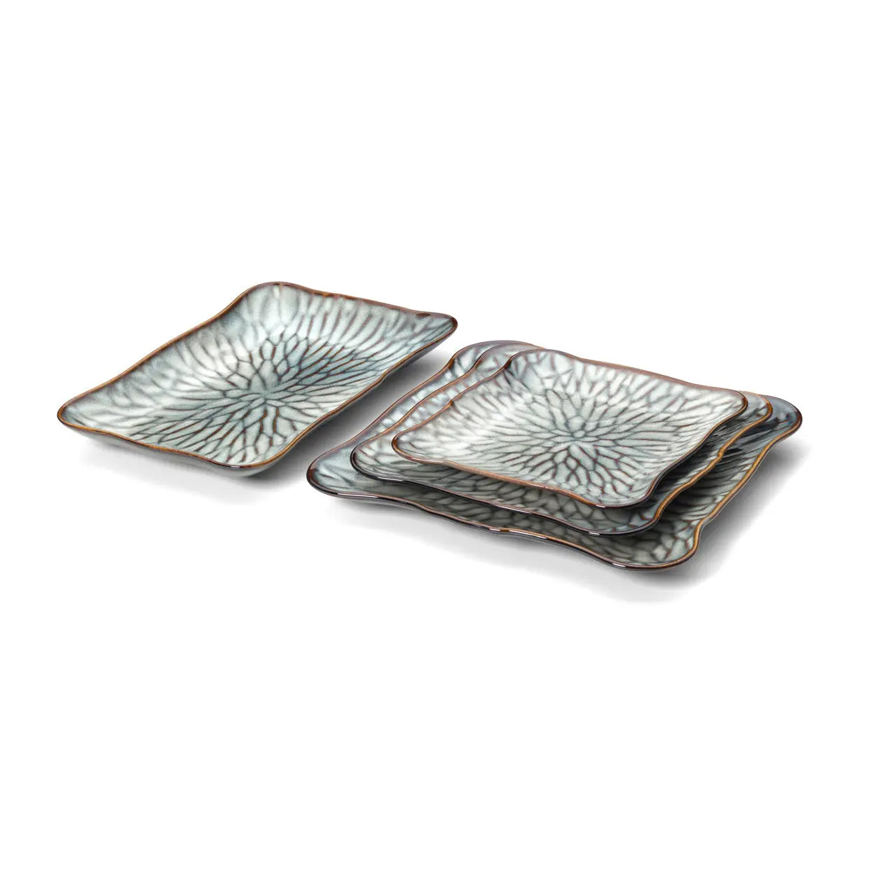 Assiette artisanale | Lotus Ice L - Jideco Home