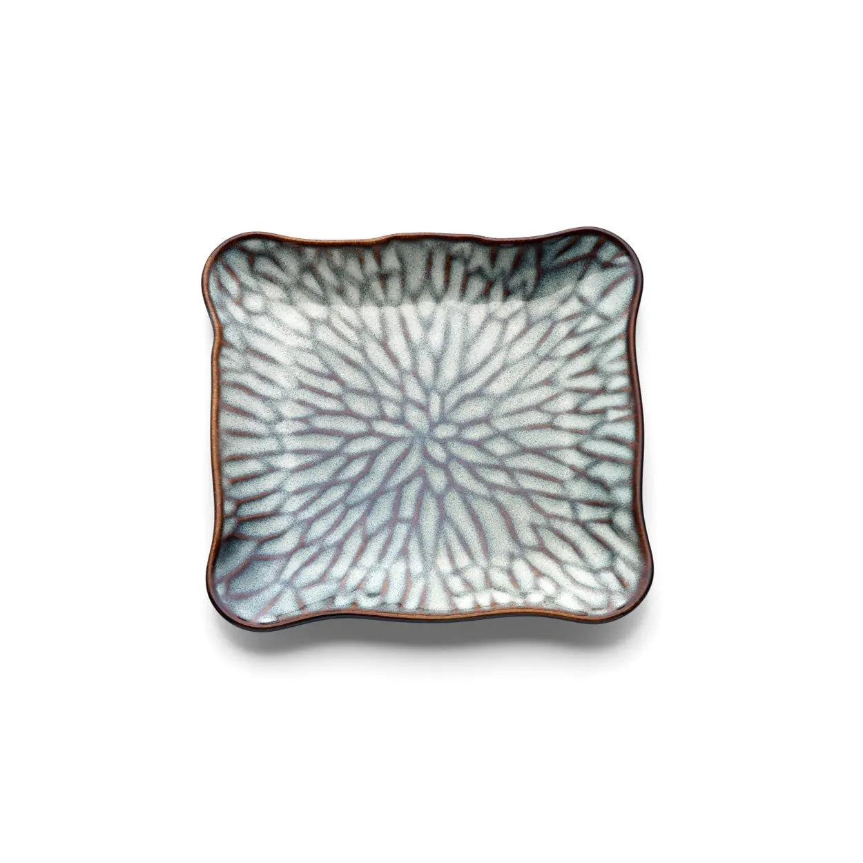 Assiette artisanale | Lotus Ice M - Jideco Home