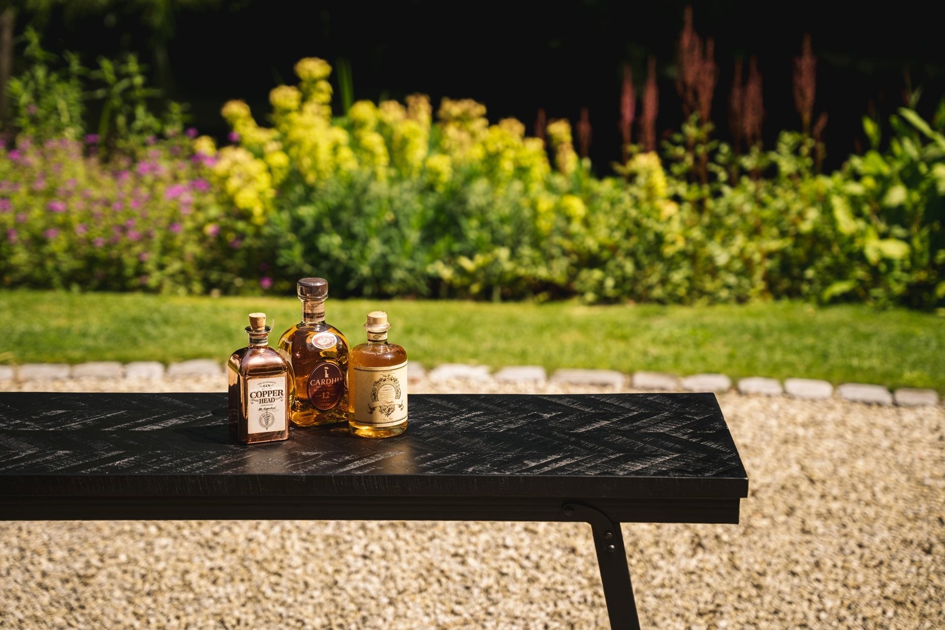 The Chevron High Table - Black - 140cm