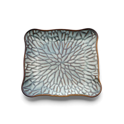 Assiette artisanale | Lotus Ice L - Jideco Home