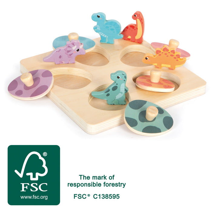 Puzzle e promemoria sui dinosauri 