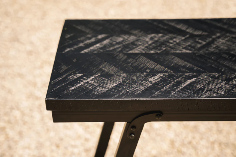 The Chevron High Table - Black - 140cm