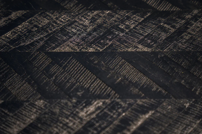 The Chevron High Table - Black - 140cm