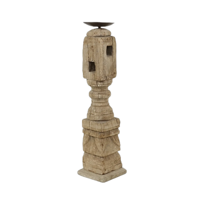 Bougeoir en bois Rass - Jideco Home Orpai