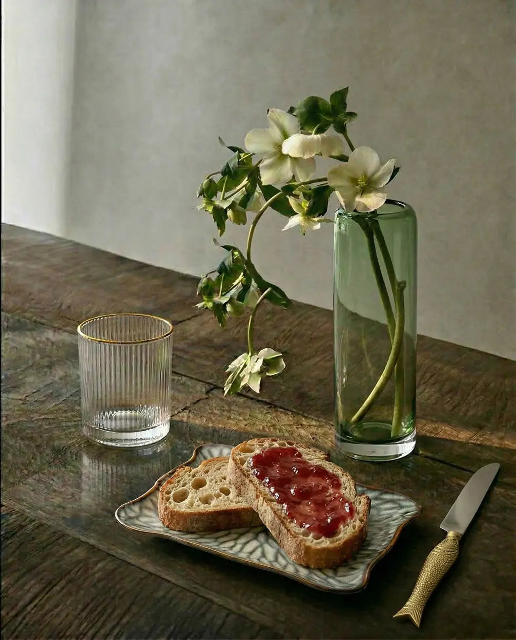 Assiette artisanale | Lotus Ice L - Jideco Home