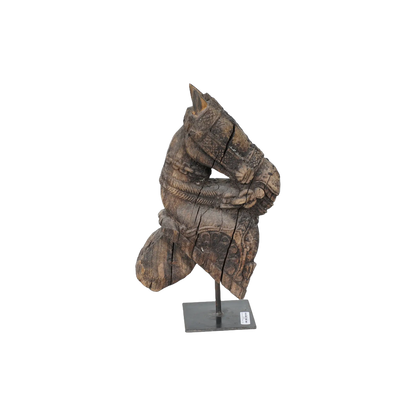 Sculpture en bois | Ashva - Protomé cheval en bois n°35