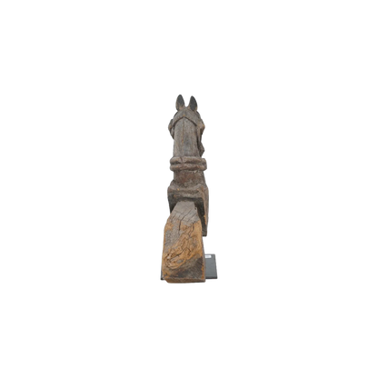 Sculpture en bois | Ashva - Protomé cheval en bois n°41