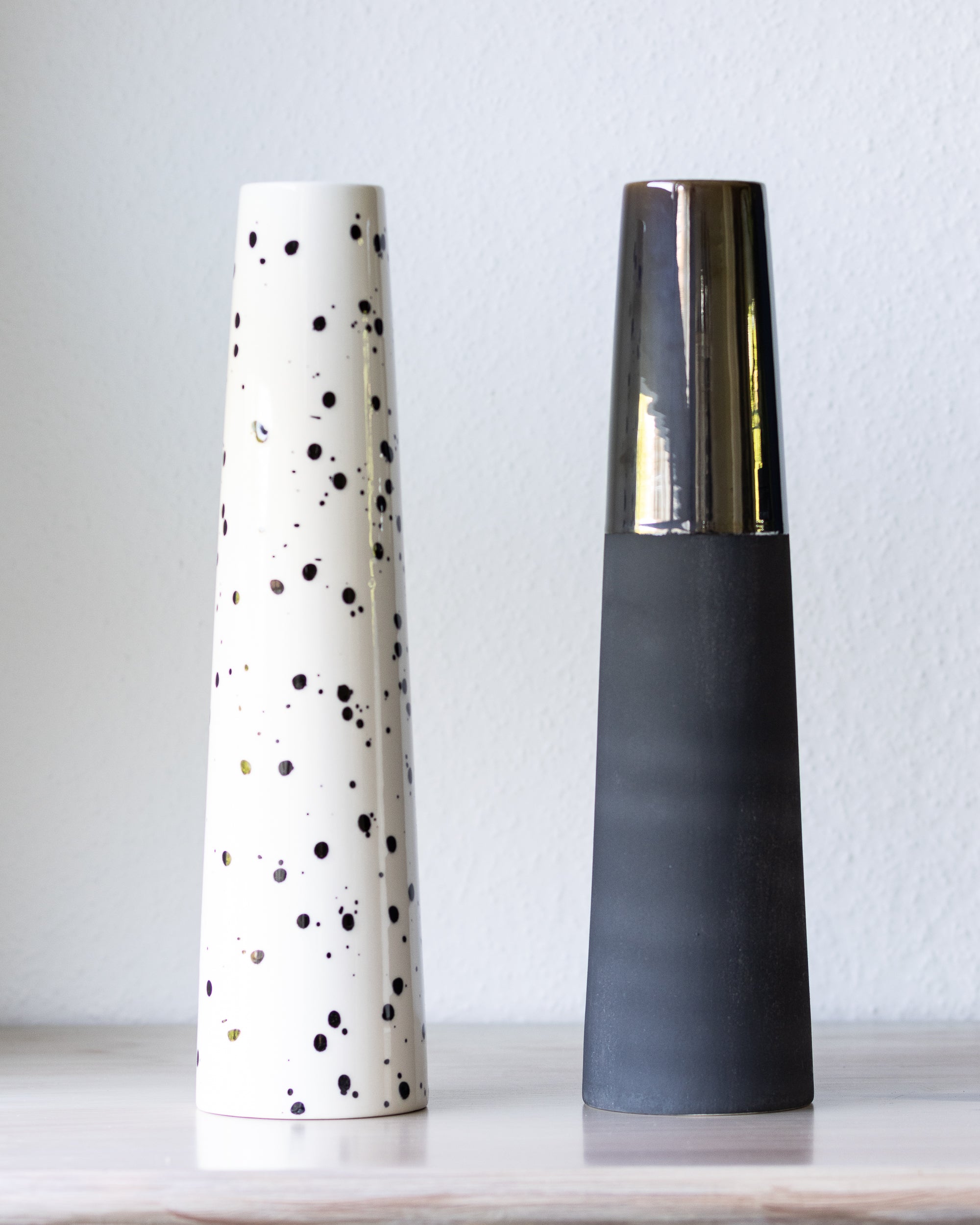 Chimney Vase | Black Dots