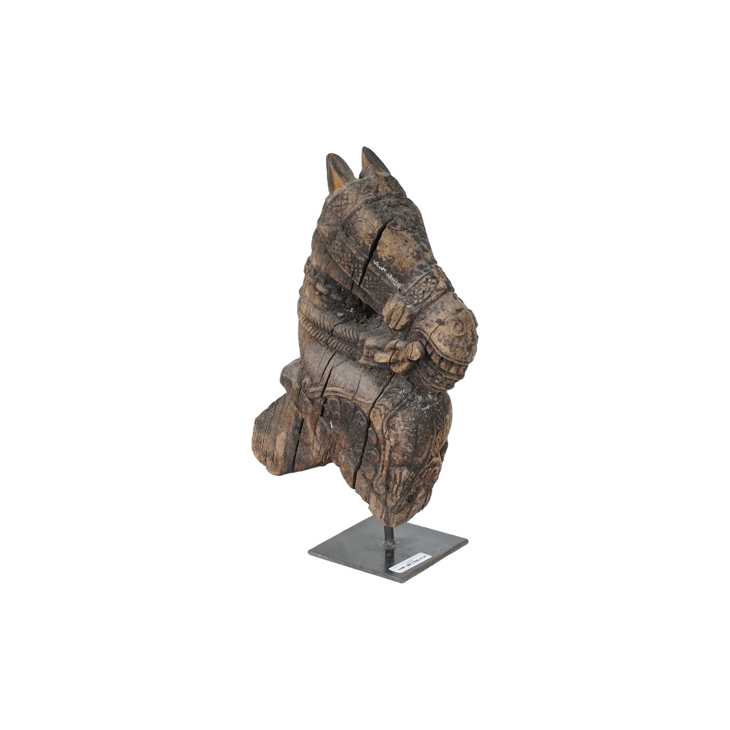 Sculpture en bois | Ashva - Protomé cheval en bois n°35